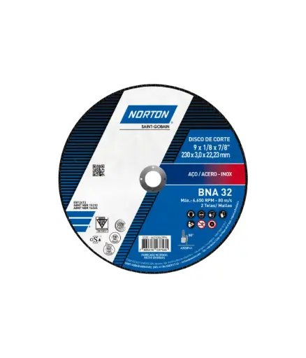 [FF.DISC.0024] Disco de corte 9*1/8*7/8 metal NORTON