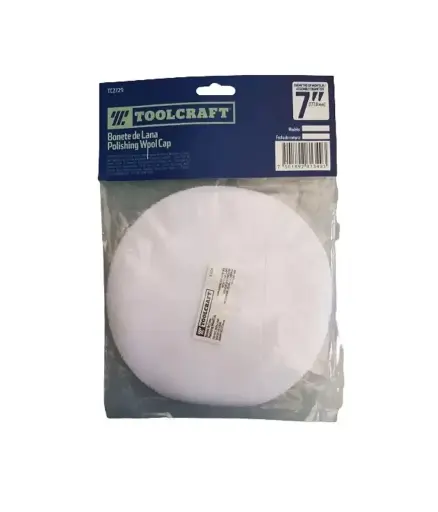 [FF.DISC.0071] Disco de lana p/brillantar TOOLCRAFT 7" TC2729  t/velcro