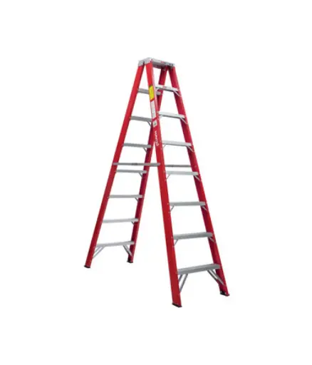 [FF.ESC.0025] Escalera de tijera de Fibra vidrio DOBLE 8 escalones 2.44mtr MAVIJU