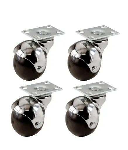 [FF.GARR.0015] Garrucha r/bola 50mm c/espiga 1 1/2 (Jgo 4pzc) BEST VALUE p/metal (F01516)