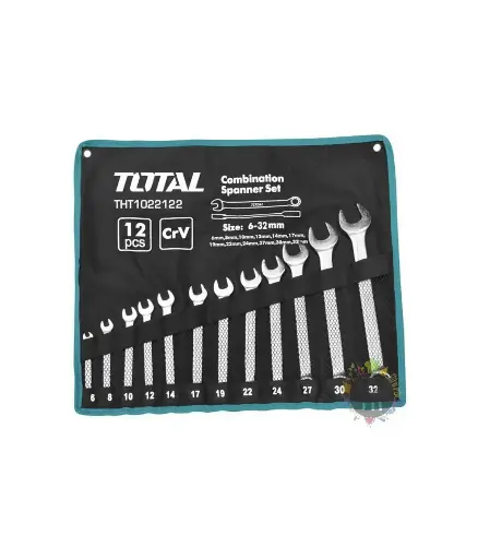 [FF.LLAV.0120] Llave de corona juego (12 Pzas) 6-32mm TOTAL Industrial (THT1022122)