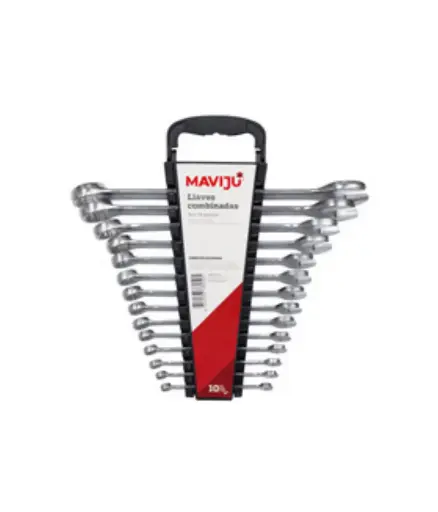 [FF.LLAV.0130] Llave de corona juego HE043022 (8 Pzas) 6 a 19mm MAVIJU