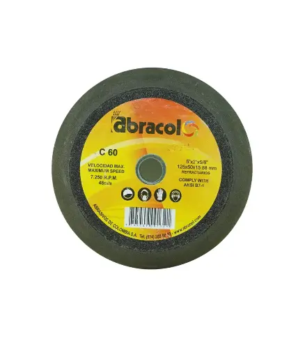 [FF.PIED.0022] Piedra para pulir copa 5"x 2"x 5/8" C 60 ABRACOL