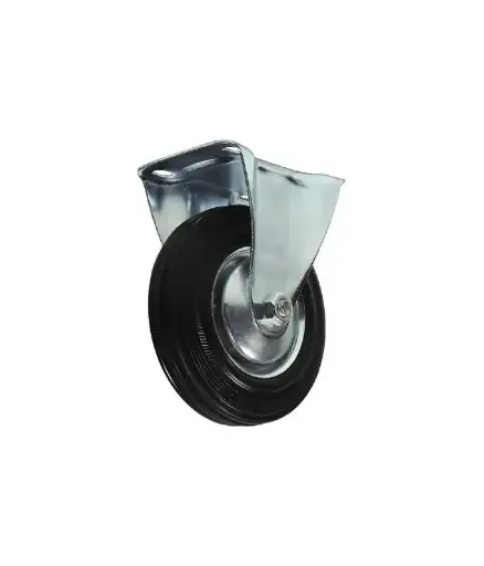 [FF.RUE.0003] Rueda FIJA de caucho 5" NEGRA (142KG) WLD