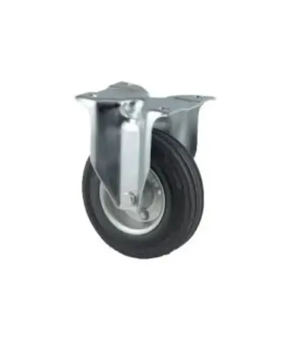 [FF.RUE.0034] Rueda industrial Fija C/Plataf 160mm Hule Negro TENTE (T03239)  ALEMAN