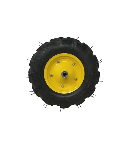 [FF.RUE.0058] Rueda p/carreta eje 5/8" inflable Amarilla/NEGRA 16" T/TRACTOR CENTURY