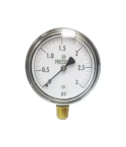 [FIAI.MAN.0022] Manometro 3 PSI 1/4"NPT 2.5" baja presion KODIAK (KC25-3)
