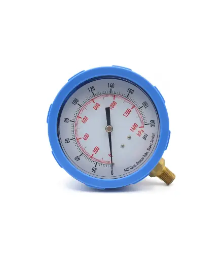 [FIAI.MAN.0044] Manometro de alta presion OXIGEN 200 PSI 1/4" BRASS