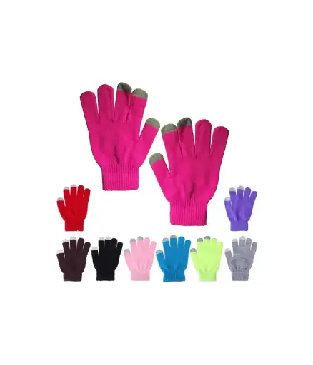 [FIS.GUAN.0066] Guantes LANA rojo/verde/cafe/rosado/lila/negro (par)