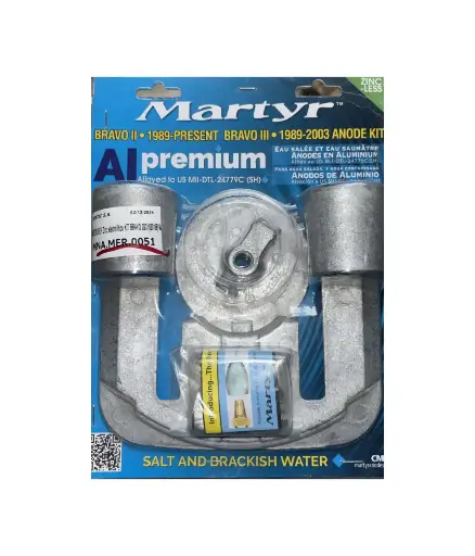 [MNA.MER.0051] MERCRUISER Zinc electrolitico KIT BRAVO 2&3 (620168) MARTYR