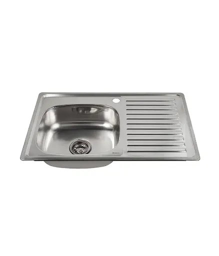 [PFG.FREG.0019] Lavadero freg 80 x 50cm Derecho c/rejilla y alargador RECORD