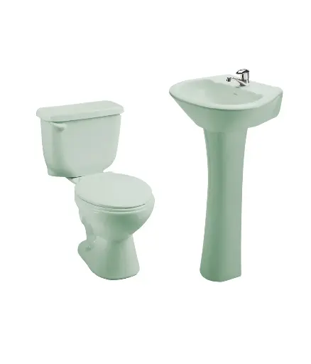 [PFG.INO.0008] Inodoro Edesa Verde C/LAVABO + Valvula de lavabo CROSS