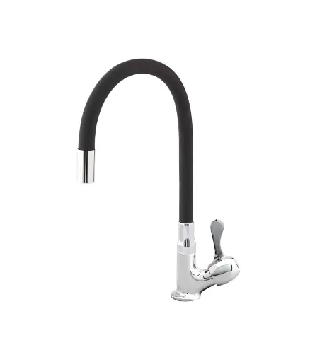 [PFG.VAL.0039] Valvula de cocina cuello flexible p/mesa 1/2" Negro CARDINAL
