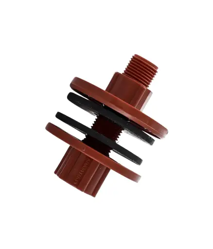 [TAAC.CON.0003] Conector p/tanque PP 1 1/4" tapon macho/teflon