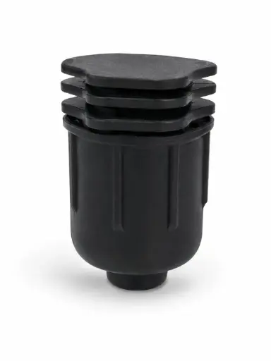 [TARF.TAP.0003] Tapon flex 16mm p/manguera cinta  NEGRO roscable