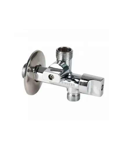 [PFG.VAL.0007] Valvula angular dos salida 1/2 x 1/2 GENEBRE